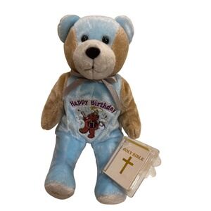 Holy‎ Bears Celebration Series Birthday Boy Holy Bear Tan Plush Bible Vintage